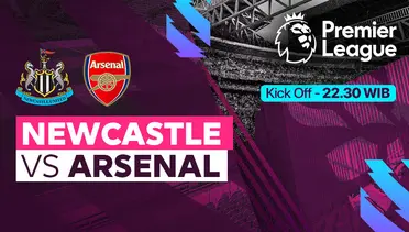 Live Streaming Newcastle vs Arsenal di Liga Inggris (EPL) 2022/2023 pada Minggu, 7 Mei 2023, jam 22:30 WIB via Vidio - Siaran langsung aksi persaingan tim-tim sepak bola terbaik Inggris dalam memperebutkan gelar juara di ajang Premier League musim 2022-23.