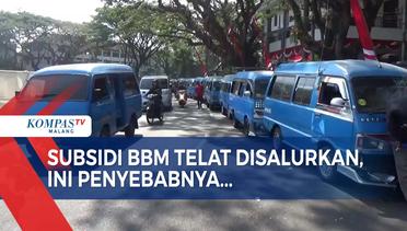 Sopir Angkot Datangi Balai Kota Malang, Tagih Subsidi BBM Yang Belum Cair