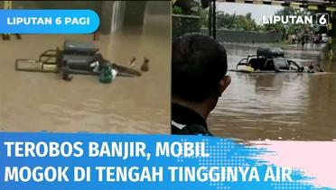 Fatal! Mobil Nekat Terobos Banjir, Mogok dan Terjebak di Tengah Tingginya Air | Liputan 6
