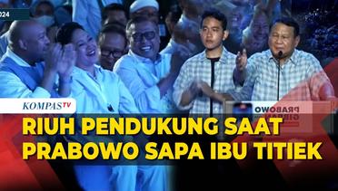 Gemuruh Pendukung Saat Prabowo Sapa Titiek Soeharto di Istora Senayan