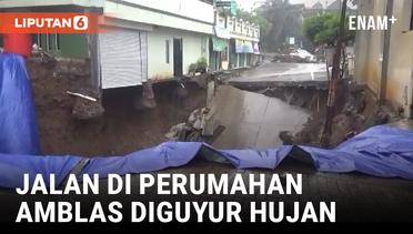 Curah Hujan Tinggi, Jalan Perumahan di Semarang Amblas