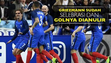 Momen Kontroversial Gol Griezmann ke Gawang Spanyol Dianulir