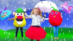 Rain Rain Go Away Song with Anuta | Sing and Dance | Song for Kids | Anuta Kids Channel