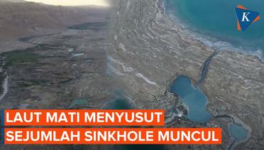 Penampakan Laut Mati yang Menyusut 1,2 Meter per Tahun