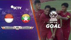 Goal Kaki Kiri Beckham Putra - Indonesia (1) vs (0) Myanmar | AFF U18 2019