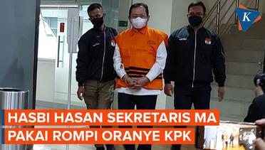Penampakan Sekretaris MA Hasbi Hasan Digelandang Pakai Rompi Oranye Tahanan KPK