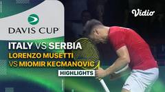 Semifinal: Italy (Lorenzo Musetti) vs Serbia (Miomir Kecmanovic) - Highlights | Davis Cup 2023
