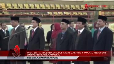 Advertorial Prof. Dr. Ir. Hasriadi Mat Akin Melantik 4 Wakil Rektor Universitas Lampung