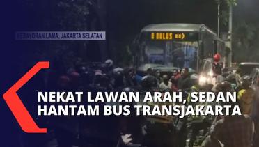 Kecelakaan Lalu Lintas Antara Sedan Dengan Bus Transjakarta Sebabkan Macet Parah di Pondok Indah!