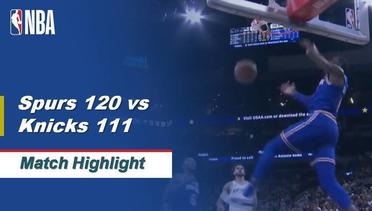 NBA I Cuplikan Pertandingan : Spurs 120 vs Knicks 111