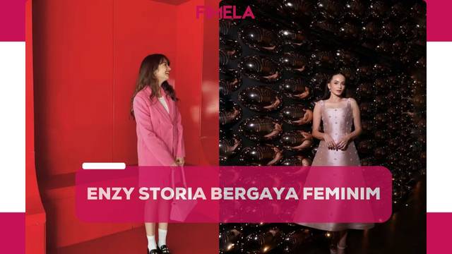 8 Pesona Enzy Storia Bergaya Feminin Pakai Outfit Warna Pink, dari Dress hingga Oversized Blazer