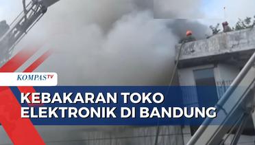 Diduga Korsleting, Toko Elektronik di Bandung Hangus Terbakar