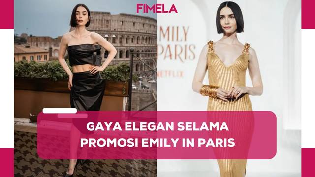 6 Gaya Elegan Lily Collins selama Promosi Emily in Paris Season 4