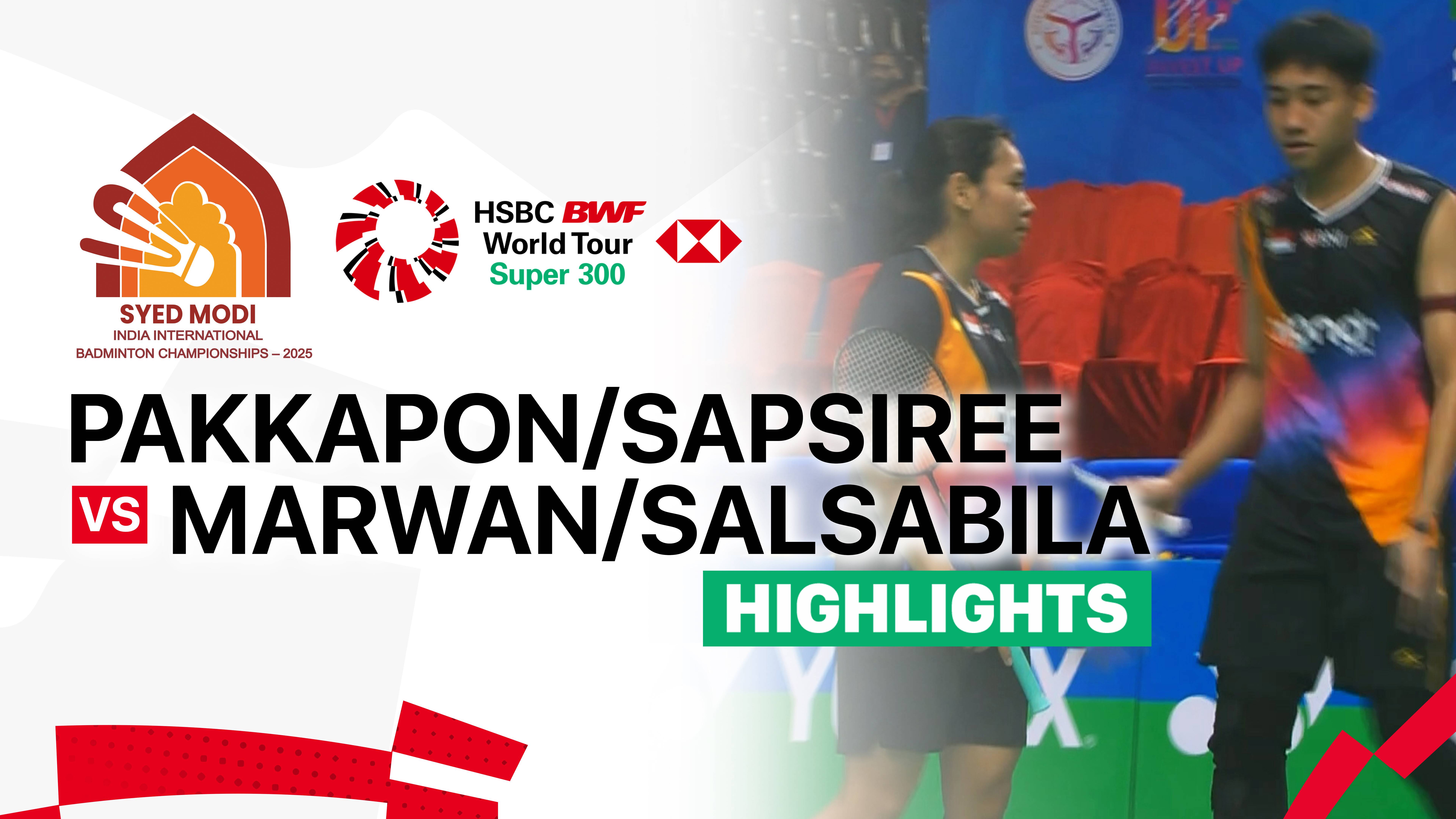 Pakkapon Teeraratsakul/Sapsiree Taerattanachai (THA) vs Marwan Faza/Aisyah Salsabila Putri Pranata (INA) - Mixed Doubles Semifinal | SYED MODI India International 2025