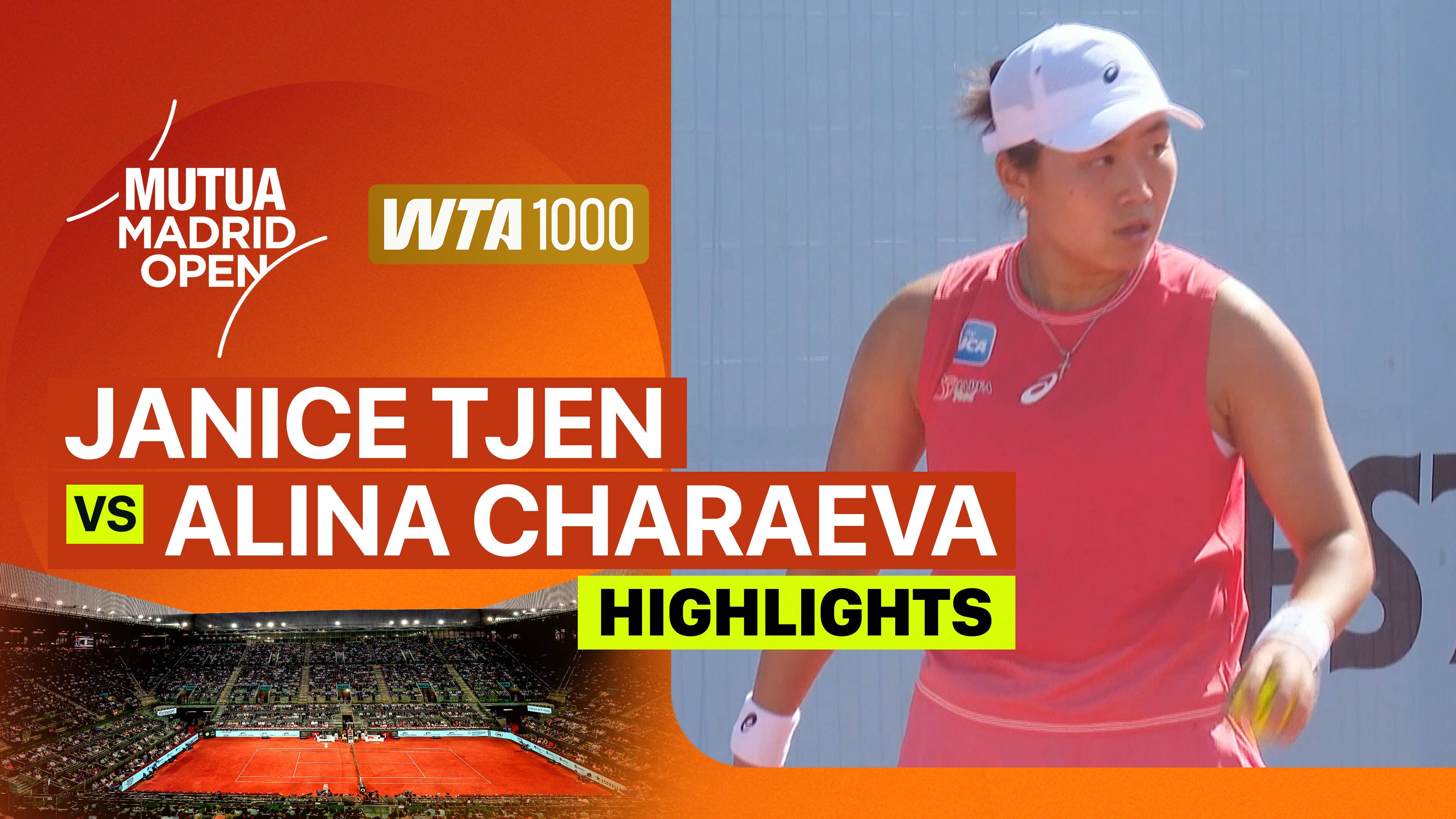 Janice Tjen vs Alina Charaeva - Women's Singles Round of 128 | WTA 1000: Mutua Madrid Open 2026