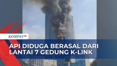 Gedung K-Link Tower Terbakar, Lalu Lintas Jalan Gatot Subroto - Cawang Macet!