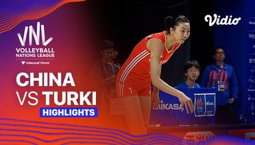 China vs Turki - Highlights | Women's Volleyball Nations League 2024
