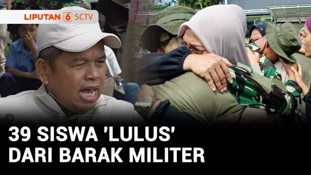 39 Siswa 'Lulus' dari Barak Militer, Janji Tak Berbuat Nakal Lagi | Liputan 6
