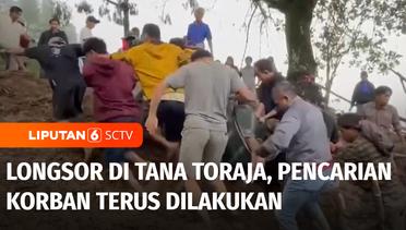 Longsor di Tana Toraja, Tim SAR dan Warga Terus Lakukan Pencarian Korban | Liputan 6