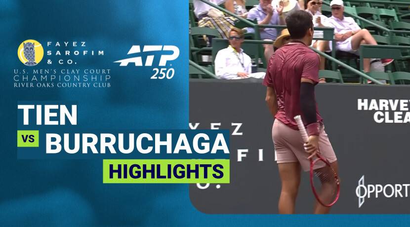Learner Tien vs Roman Andres Burruchaga - Quarterfinals | ATP 250: Fayez Sarofim & Co. U.S. Men's Clay Court Championship 2026