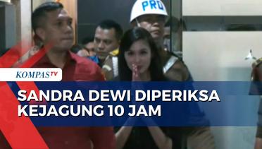 Sandra Dewi Tak Berikan Komentar Usai Diperiksa 10 Jam oleh Kejagung