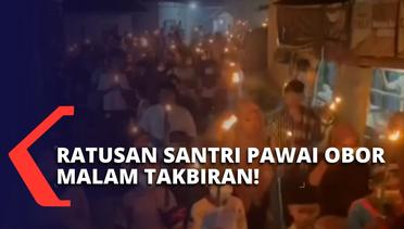 Ratusan Santri Salafi di Desa Bayah Timur Banten Berpawai & Bawa Obor di Malam Takbir Lebaran