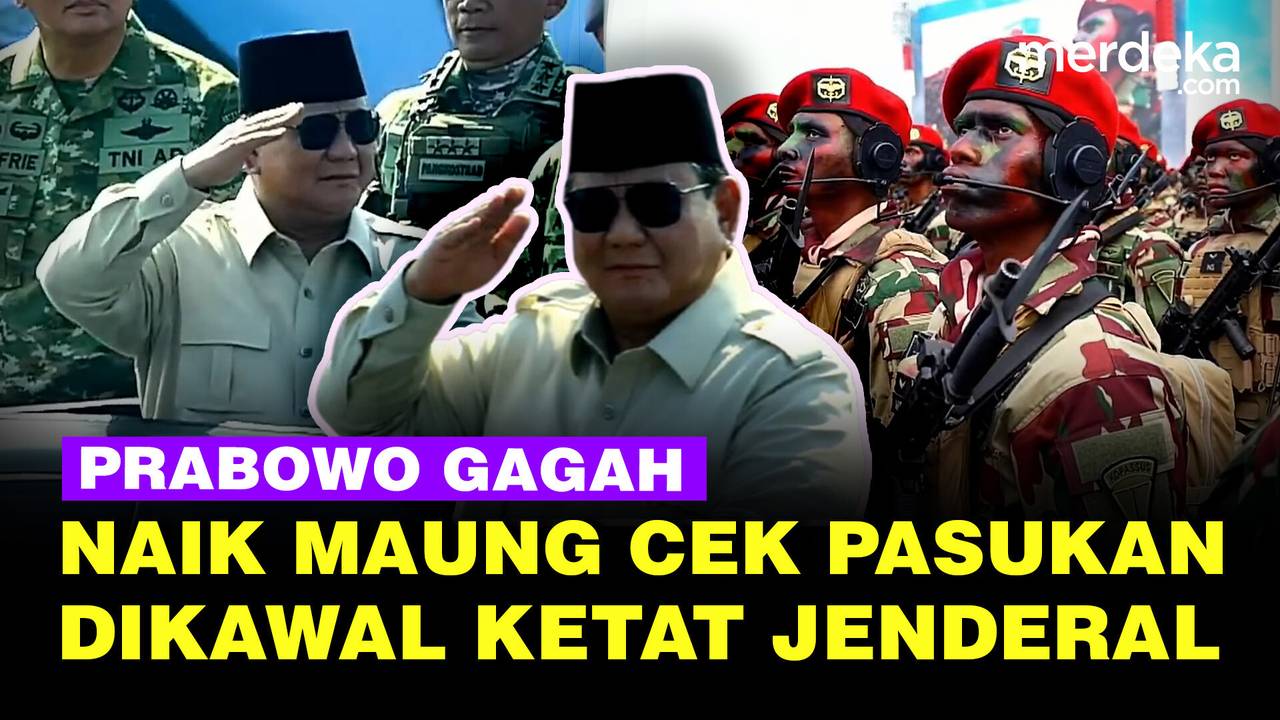 [FULL] Gagah Prabowo Naik Maung Cek Pasukan Dikawal Jenderal TNI-Polri ...