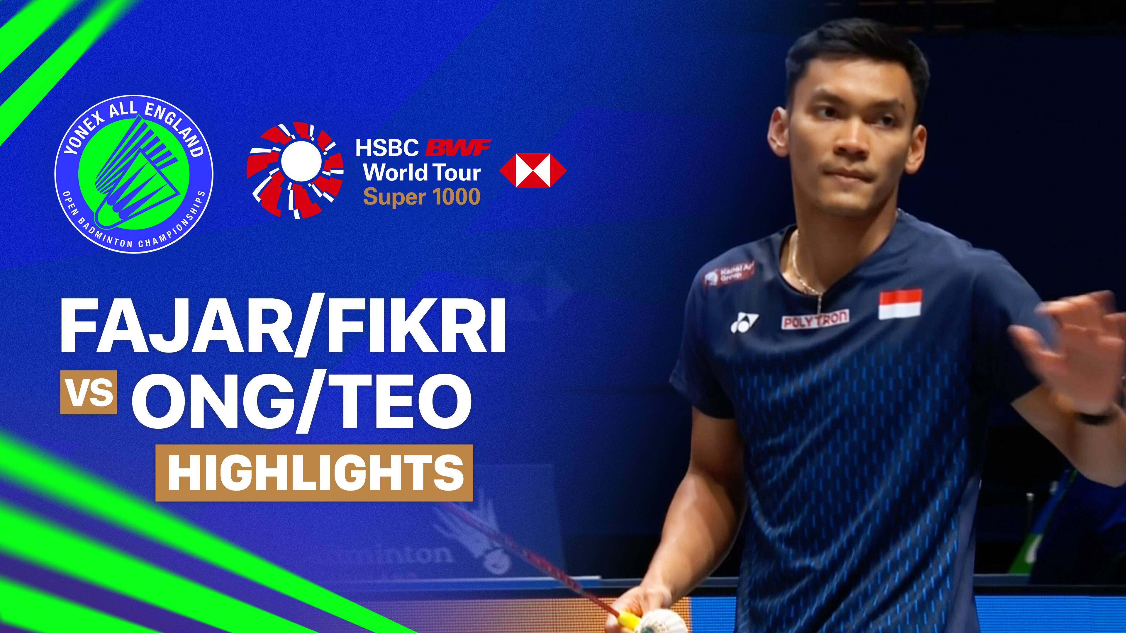 Fajar Alfian/Muhammad Shohibul Fikri (INA) vs Ong Yew Sin/Teo Ee Yi (MAS) - Men's Doubles Round of 32 | YONEX All England Open Badminton Championships 2026