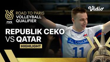 Republik Ceko vs Qatar - Highlights | Men's FIVB Road to Paris Volleyball Qualifier