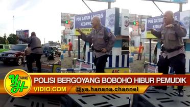 Gokil! Kapolsek ini Bergoyang Boboho Saat Atur Lalu Lintas di Jalur Mudik Pantura Cirebon
