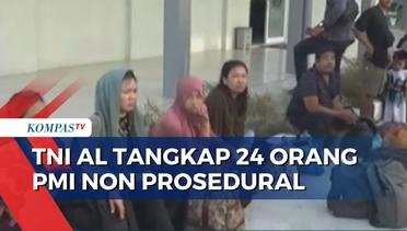 Detik-Detik TNI AL Tangkap 24 PMI Non Prosedural yang Kembali dari Malaysia di Kota Dumai