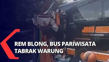 Kronologi Bus Pariwisata Tabrak Deretan Warung di Jalur Wisata