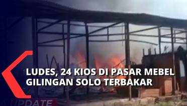 24 Kios di Pasar Mebel Gilingan Solo Ludes Terbakar, Diperkirakan Kerugian Capai Ratusan Juta Rupiah