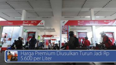 #DailyTopNews: Harga Premium Diusulkan Turun Jadi Rp 5.600 per Liter