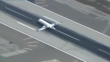 Pendaratan Darurat Pesawat Terbang di Bandara Los Angeles 