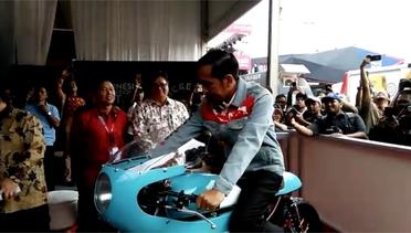 Jokowi Tunggangi Cafe Racer Milik Gibran