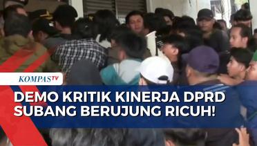 Unjuk Rasa Kritik Kinerja DPRD Subang Ricuh, Mahasiswa dan Petugas Nyaris Baku Hantam!