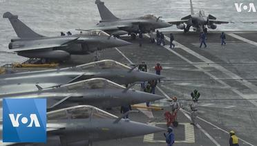 French Aircraft Carrier Exercises Against Islamic State in Mediterranean Sea