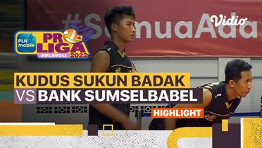 Highlights | Kudus Sukun Badak vs Palembang Bank Sumselbabel | PLN Mobile Proliga Putra 2022