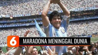 Legenda Sepak Bola Dunia Maradona Meninggal Dunia karena Serangan Jantung | Liputan 6