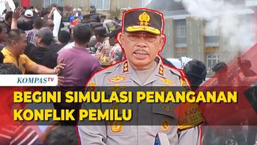 Begini Simulasi Penanganan Konflik Pemilu di Padang, Petugas Tembak Gas Air Mata
