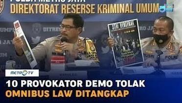 10 Provokator Demo Tolak Omnibus Law Ditangkap