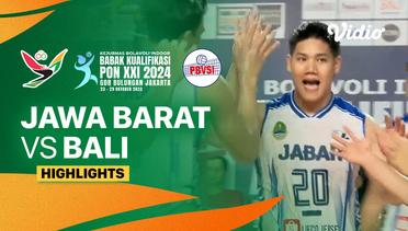Semifinal Putra: Jawa Barat vs Bali - Highlights | Babak Kualifikasi PON XXI Bola Voli
