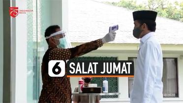Terapkan Protokol Kesehatan, Jokowi Salat Jumat di Masjid Istana