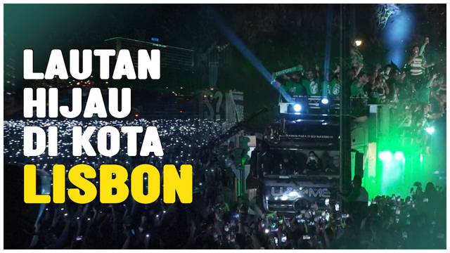 Selebrasi Para Pemain Sporting Lisbon dan Suporter Setelah Raih Gelar Juara Liga Portugal