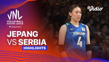 Jepang vs Serbia - Highlights | Women's Volleyball Nations League 2024