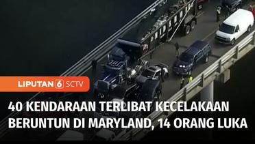 Sebanyak 40 Kendaraan Terlibat Kecelakaan Beruntun di Maryland | Liputan 6