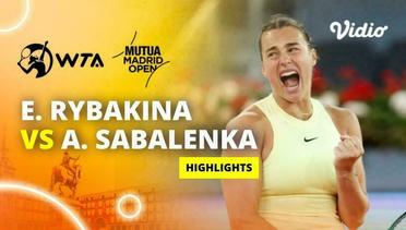 Semifinal: Elena Rybakina vs Aryna Sabalenka - Highlights | WTA Mutua Madrid Open 2024