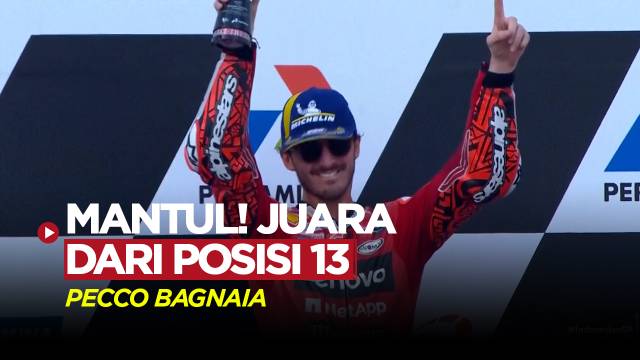 Start dari Posisi 13, Pecco Bagnaia Raih Podium Juara MotoGP Mandalika 2023