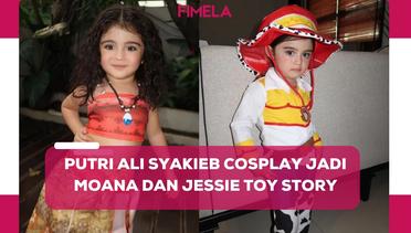 Potret Menggemaskan Guzel Putri Ali Syakieb Cosplay Jadi Moana dan Jessie Toy Story